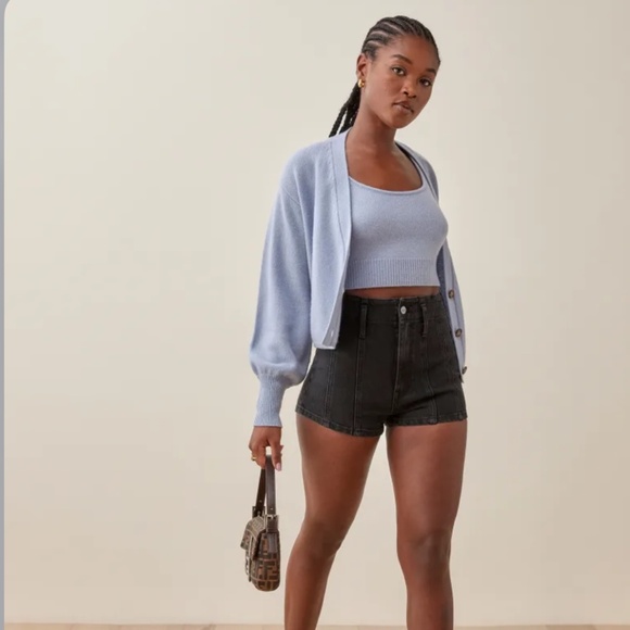 Reformation Eva high rise denim shorts - Picture 2 of 8